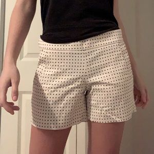 J CREW NWOT Zip-up dot short
